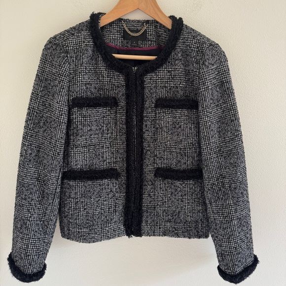 J. Crew Black and Gray Tweed Lady Jacket Blazer - Picture 1 of 10
